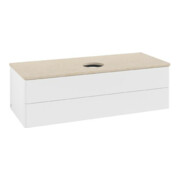 V&B Meuble sous lavabo sans structure de façade Antao 120x36x50cm, couleur WBP botti, blanc mat Lac