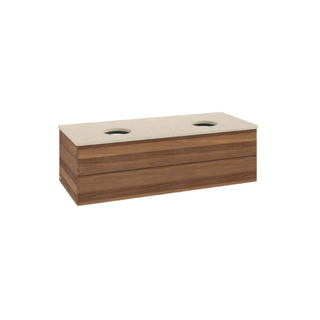 V&B Meuble sous-lavabo sans structure de façade Antao 120x36x50cm, couleur WBP botti, noyer