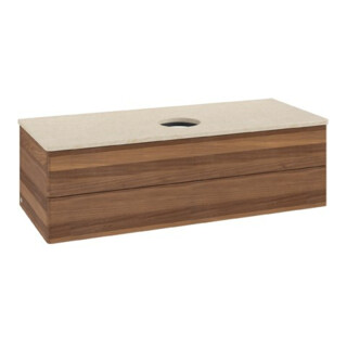 V&B Meuble sous lavabo sans structure de façade Antao 120x36x50cm, couleur WBP botti., noyer blanc