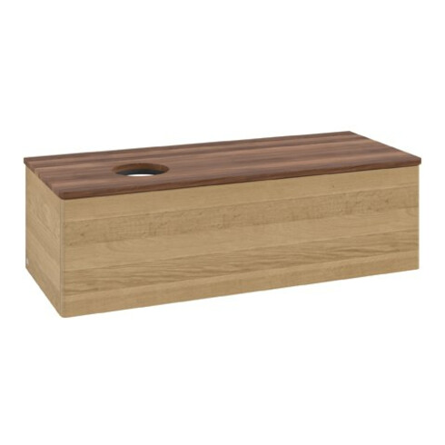 V&B Meuble sous lavabo sans structure de façade Antao 120x36x50cm, couleur WBP chêne miel
