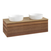 V&B Meuble sous lavabo sans structure de façade Antao 120x36x50cm, couleur WBP hon. Oa, blanc wal