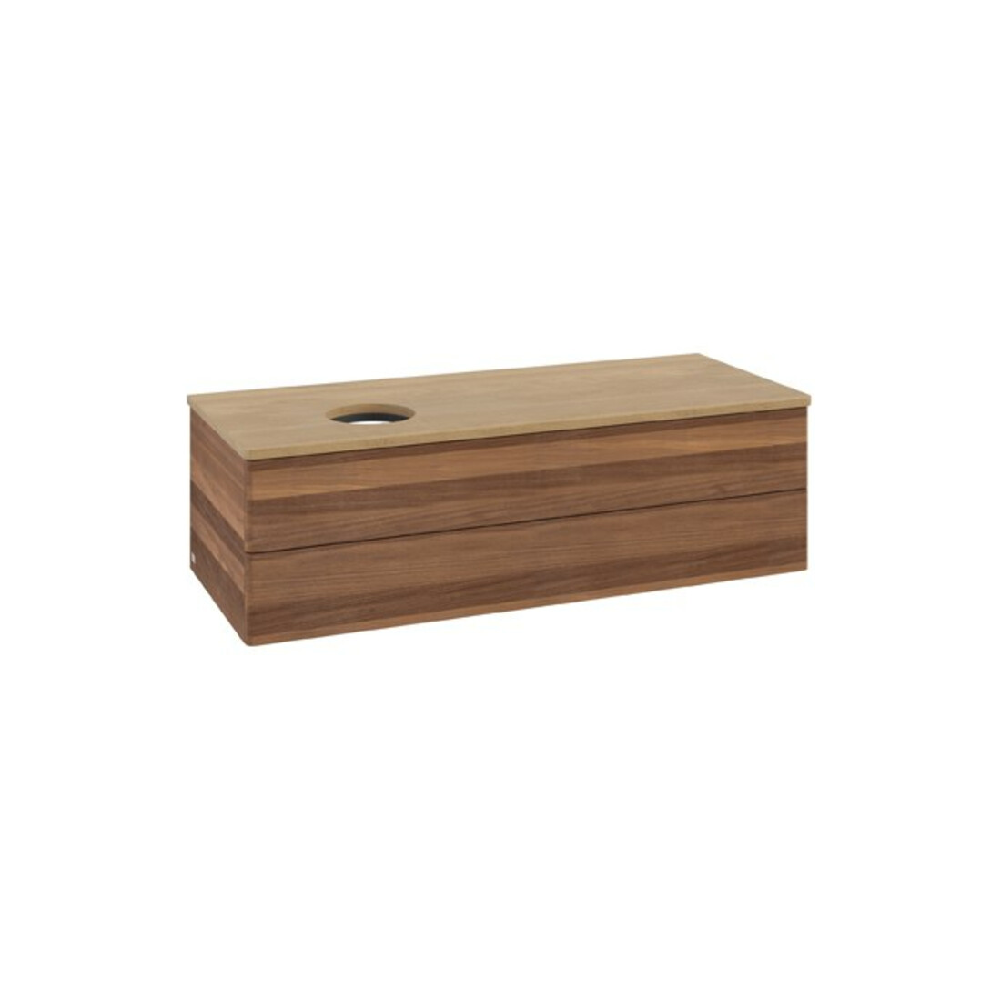 V&B Meuble sous lavabo sans structure de façade Antao 120x36x50cm, couleur WBP hon. Oa, blanc wal
