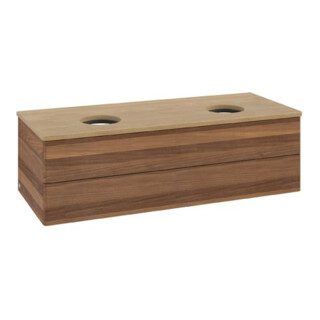 V&B Meuble sous lavabo sans structure de façade Antao 120x36x50cm, couleur WBP hon. Oa, w. wal