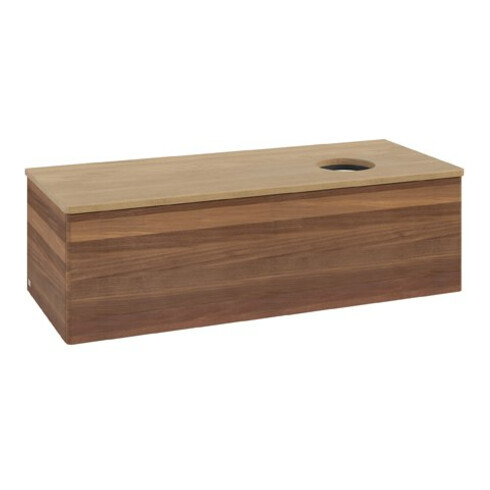 V&B Meuble sous-lavabo sans structure de façade Antao 120x36x50cm, couleur WBP hon. Oa, w. wal