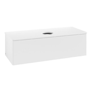 V&B Meuble sous lavabo sans structure de façade Antao 120x36x50cm, couleur WBP Lac, blanc avec Lac