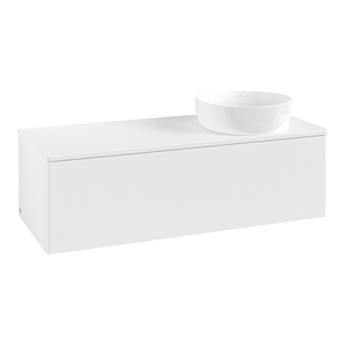V&B Meuble sous lavabo sans structure de façade Antao 120x36x50cm, couleur WBP Lac, blanc avec Lac