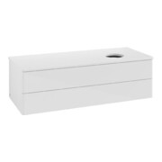 V&B Meuble sous-lavabo sans structure de façade Antao 120x36x50cm, couleur WBP Lac, blanc brillant Lac-3