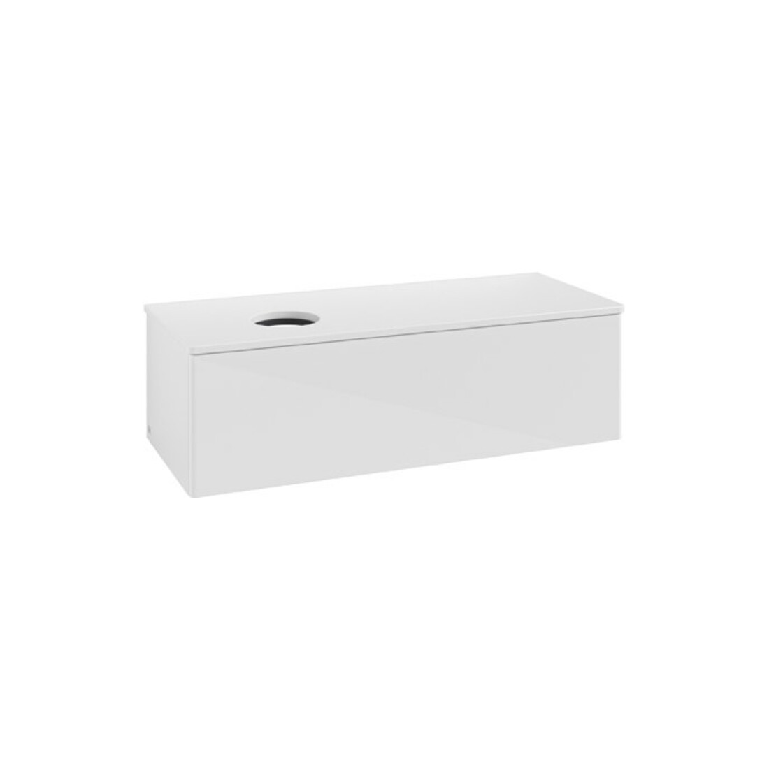 V&B Meuble sous lavabo sans structure de façade Antao 120x36x50cm, couleur WBP Lac, blanc brillant Lac
