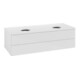 V&B Meuble sous-lavabo sans structure de façade Antao 120x36x50cm, couleur WBP Lac, blanc brillant Lac-1