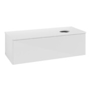 V&B Meuble sous lavabo sans structure de façade Antao 120x36x50cm, couleur WBP Lac, blanc brillant Lac