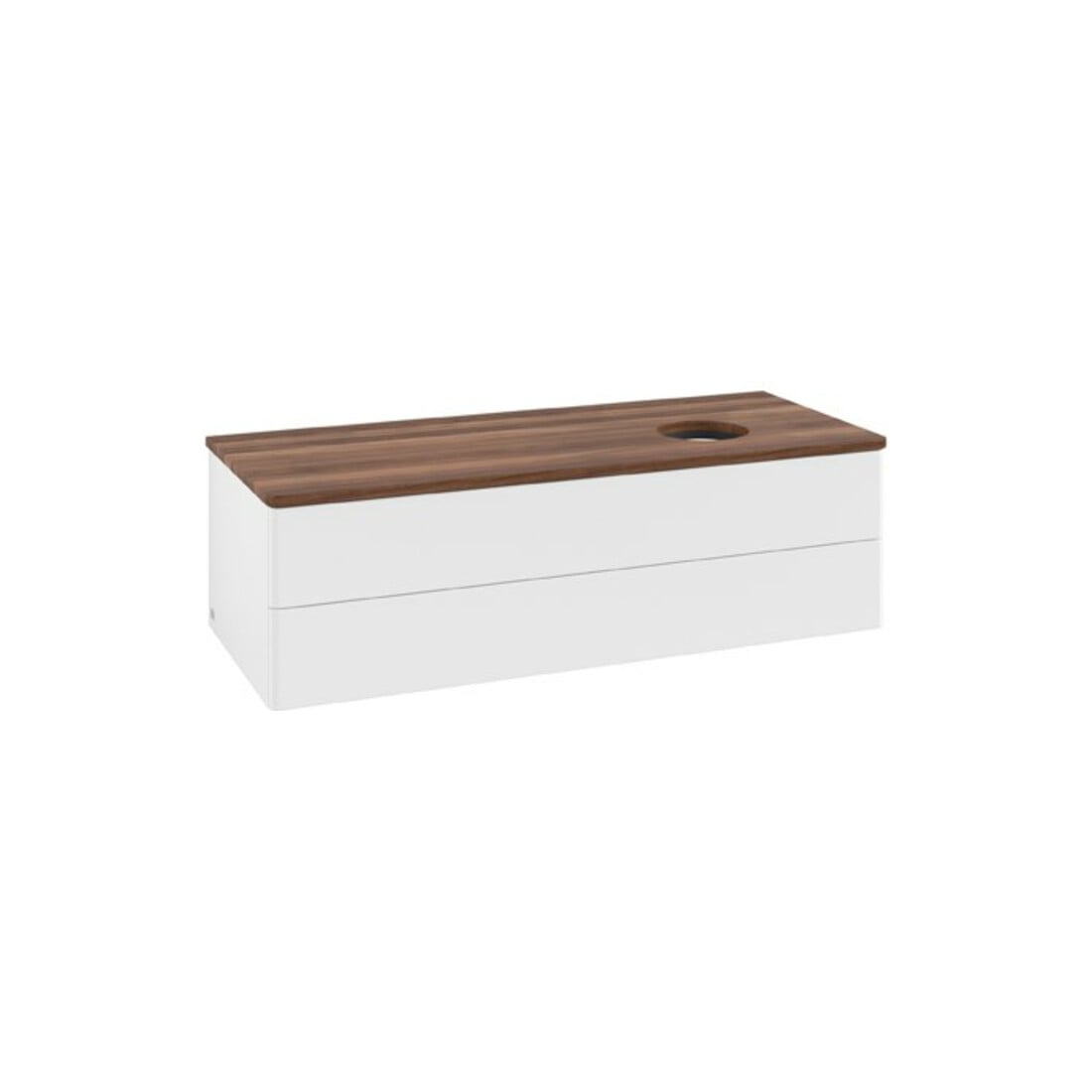 V&B Meuble sous lavabo sans structure de façade Antao 120x36x50cm, couleur WBP w. wal, blanc m Lac