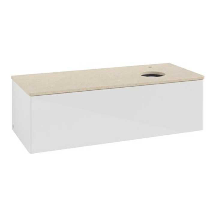 V&B Meuble sous lavabo sans structure de façade Antao 120x36x50cm, HL, WBP botti., blanc brillant Lac