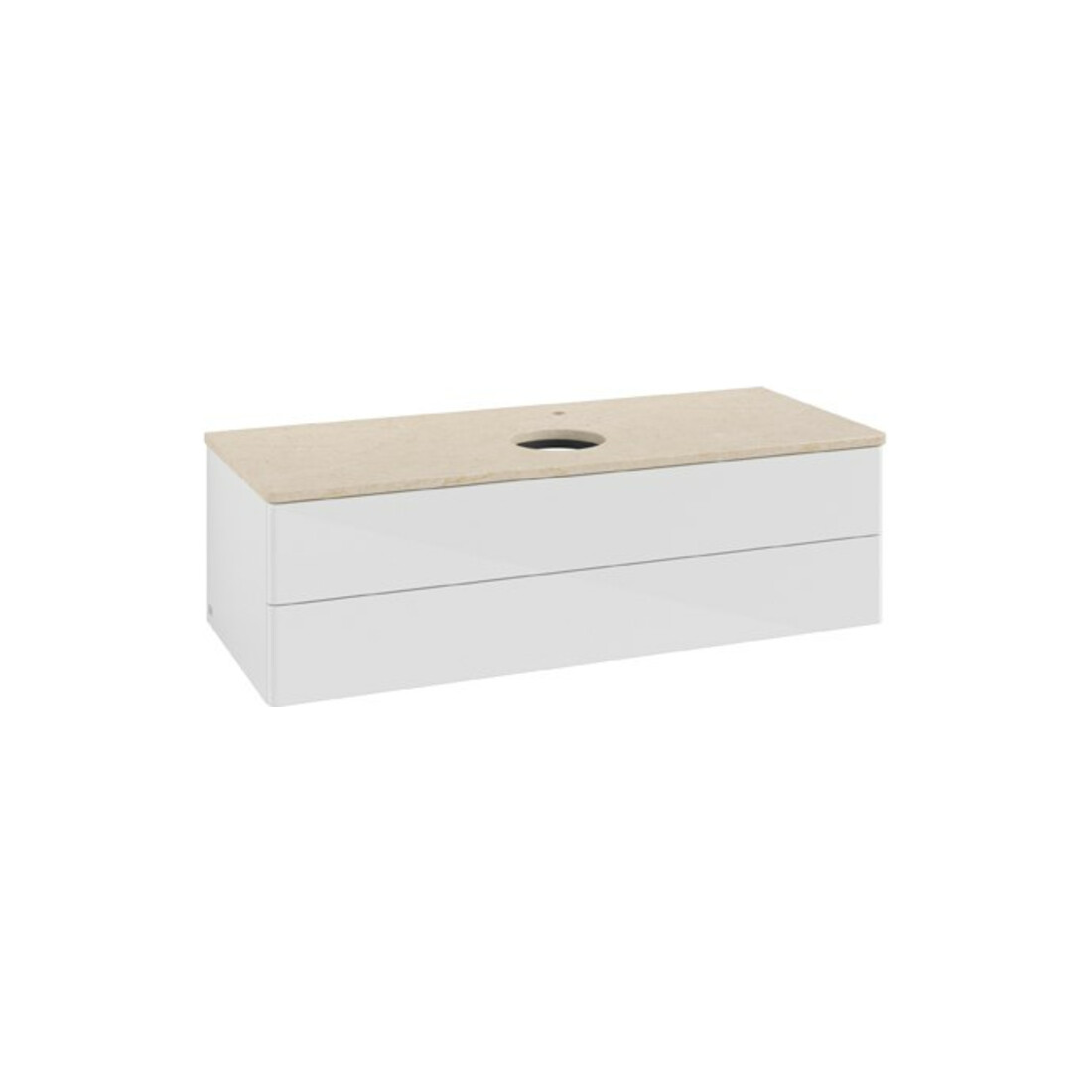 V&B Meuble sous lavabo sans structure de façade Antao 120x36x50cm, HL, WBP botti., blanc brillant Lac