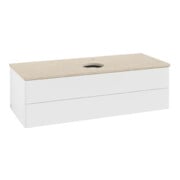 V&B Meuble sous lavabo sans structure de façade Antao 120x36x50cm, HL, WBP botti., blanc mat Lac