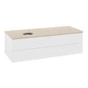 V&B Meuble sous lavabo sans structure de façade Antao 120x36x50cm, HL, WBP botti., blanc mat Lac
