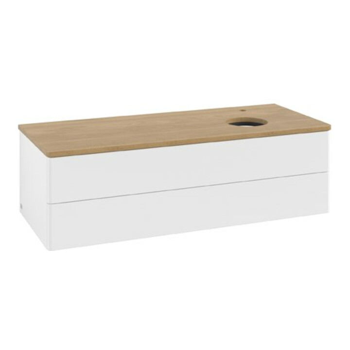 V&B Meuble sous lavabo sans structure de façade Antao 120x36x50cm, HL, WBP hon. Oa, blanc avec laque