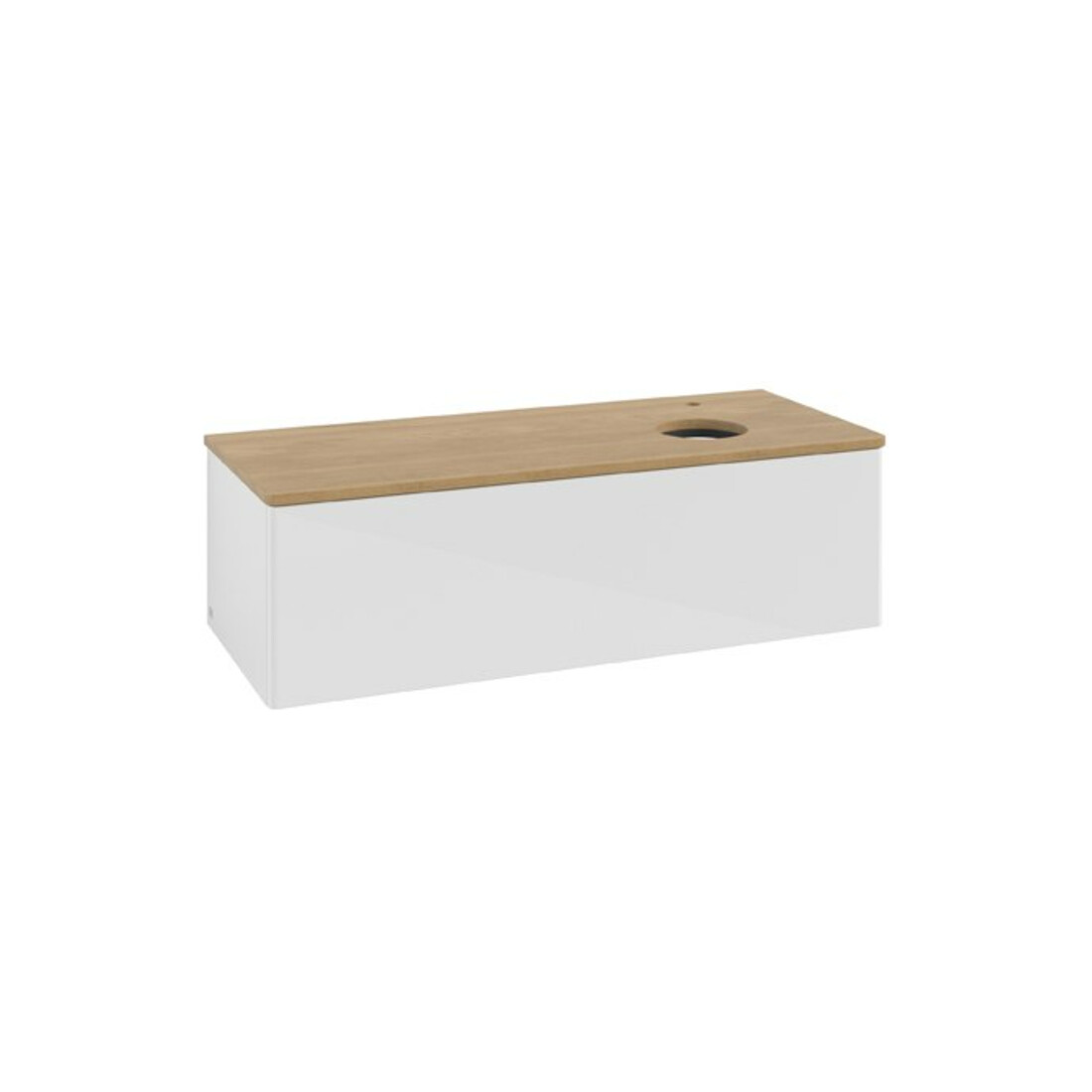 V&B Meuble sous lavabo sans structure de façade Antao 120x36x50cm, HL, WBP hon. Oa, blanc brillant Lac