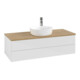 V&B Meuble sous lavabo sans structure de façade Antao 120x36x50cm, HL, WBP hon. Oa, blanc laqué