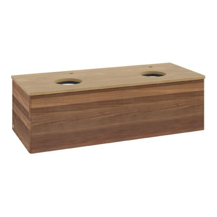 V&B Meuble sous lavabo sans structure de façade Antao 120x36x50cm, HL, WBP hon. Oa, blanc wal