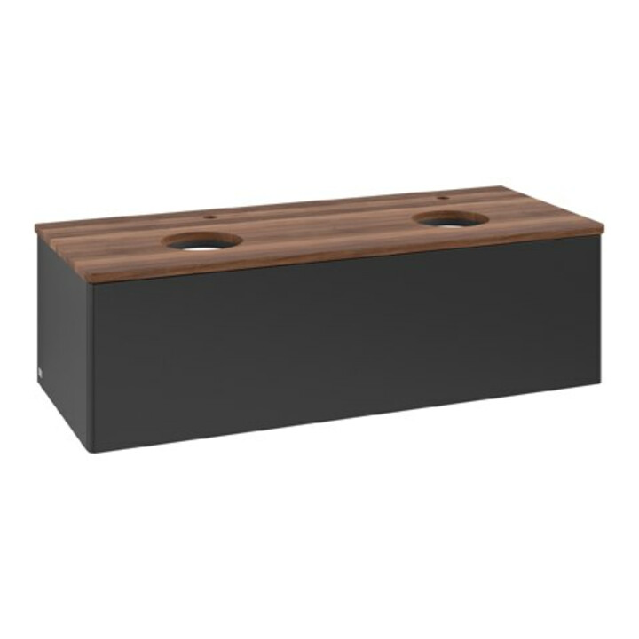 V&B Meuble sous lavabo sans structure de façade Antao 120x36x50cm, HL, WBP w. wal, bla m Lac
