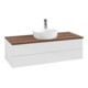 V&B Meuble sous lavabo sans structure de façade Antao 120x36x50cm, HL, WBP w. wal, blanc brillant Lac-1