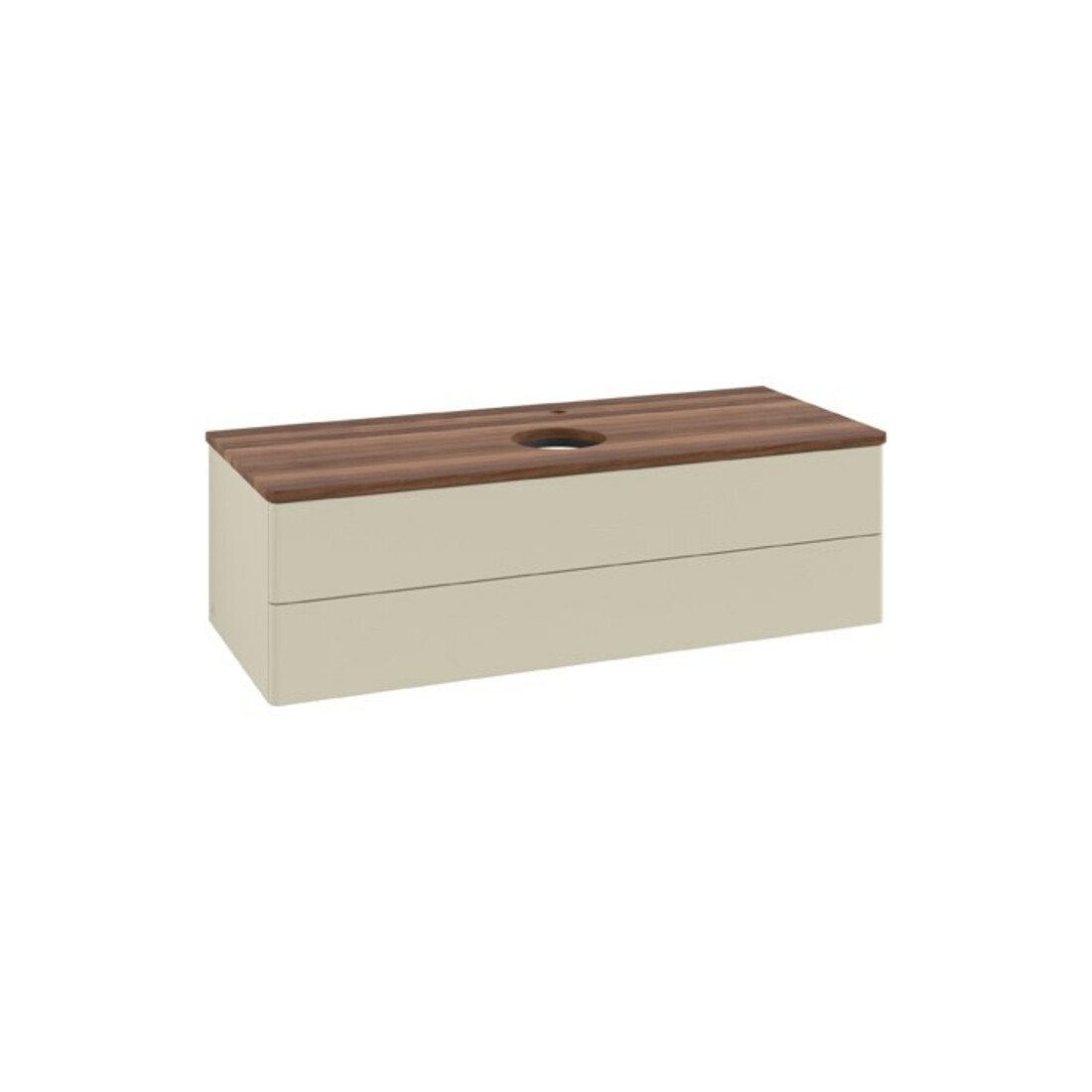 V&B Meuble sous-lavabo sans structure de façade Antao 120x36x50cm, HL, WBP w. wal, si Gr m Lac