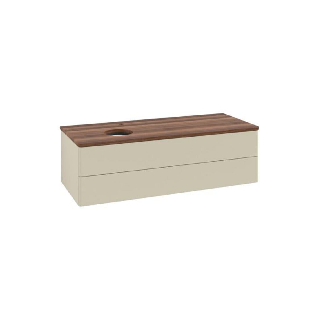 V&B Meuble sous lavabo sans structure de façade Antao 120x36x50cm, HL, WBP w. wal, si Gr m Lac