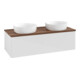 V&B Meuble sous lavabo sans structure de façade Antao 120x36x50cm, WBP blanc brillant-4