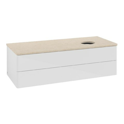 V&B Meuble sous lavabo sans structure de façade Antao 120x36x50cm, WBP botti., blanc brillant Lac