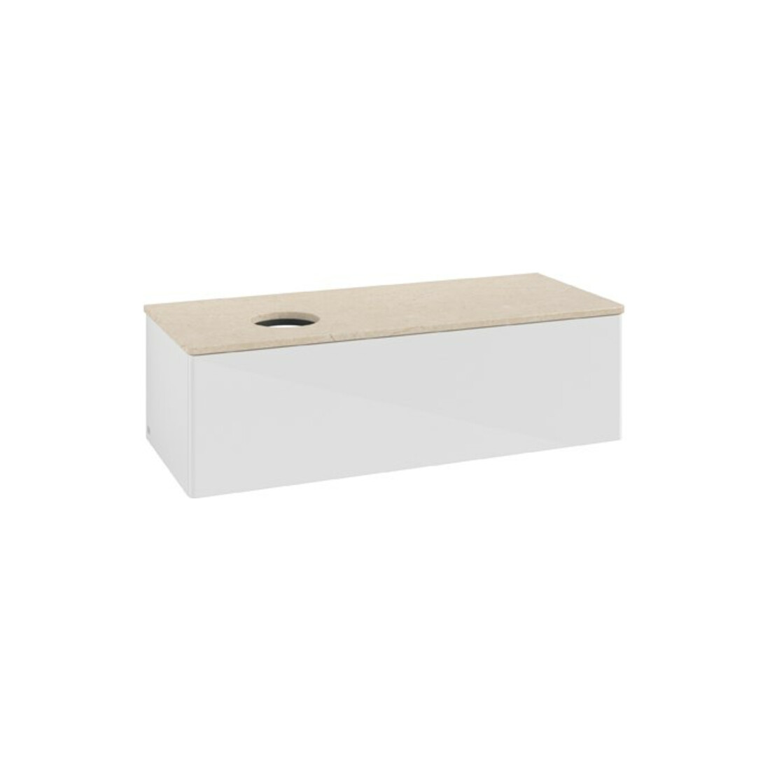 V&B Meuble sous lavabo sans structure de façade Antao 120x36x50cm, WBP botti., blanc brillant Lac