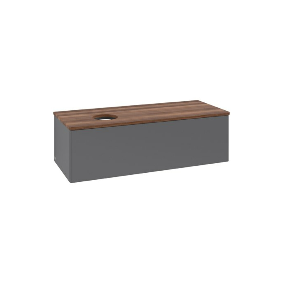 V&B Meuble sous lavabo sans structure de façade Antao 120x36x50cm, WBP chêne blanchi, anthracite mat laqué