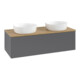 V&B Meuble sous-lavabo sans structure de façade Antao 120x36x50cm, WBP hon. Oa, Anthrac. m Lac-3