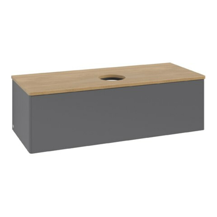 V&B Meuble sous lavabo sans structure de façade Antao 120x36x50cm, WBP hon. Oa, Anthrac. m Lac