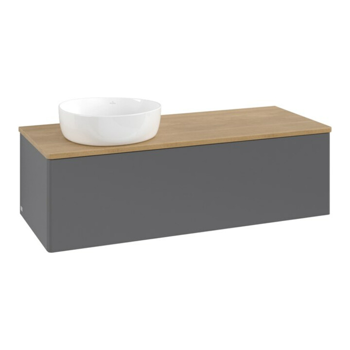V&B Meuble sous lavabo sans structure de façade Antao 120x36x50cm, WBP hon. Oa, Anthrac. m Lac