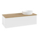 V&B Meuble sous lavabo sans structure de façade Antao 120x36x50cm, WBP hon. Oa, blanc avec Lac