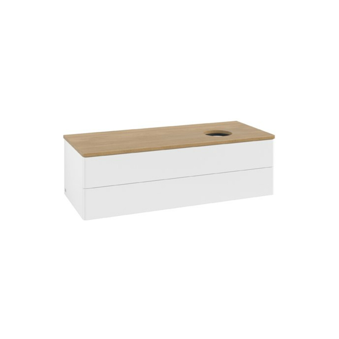V&B Meuble sous-lavabo sans structure de façade Antao 120x36x50cm, WBP hon. Oa, blanc avec laque