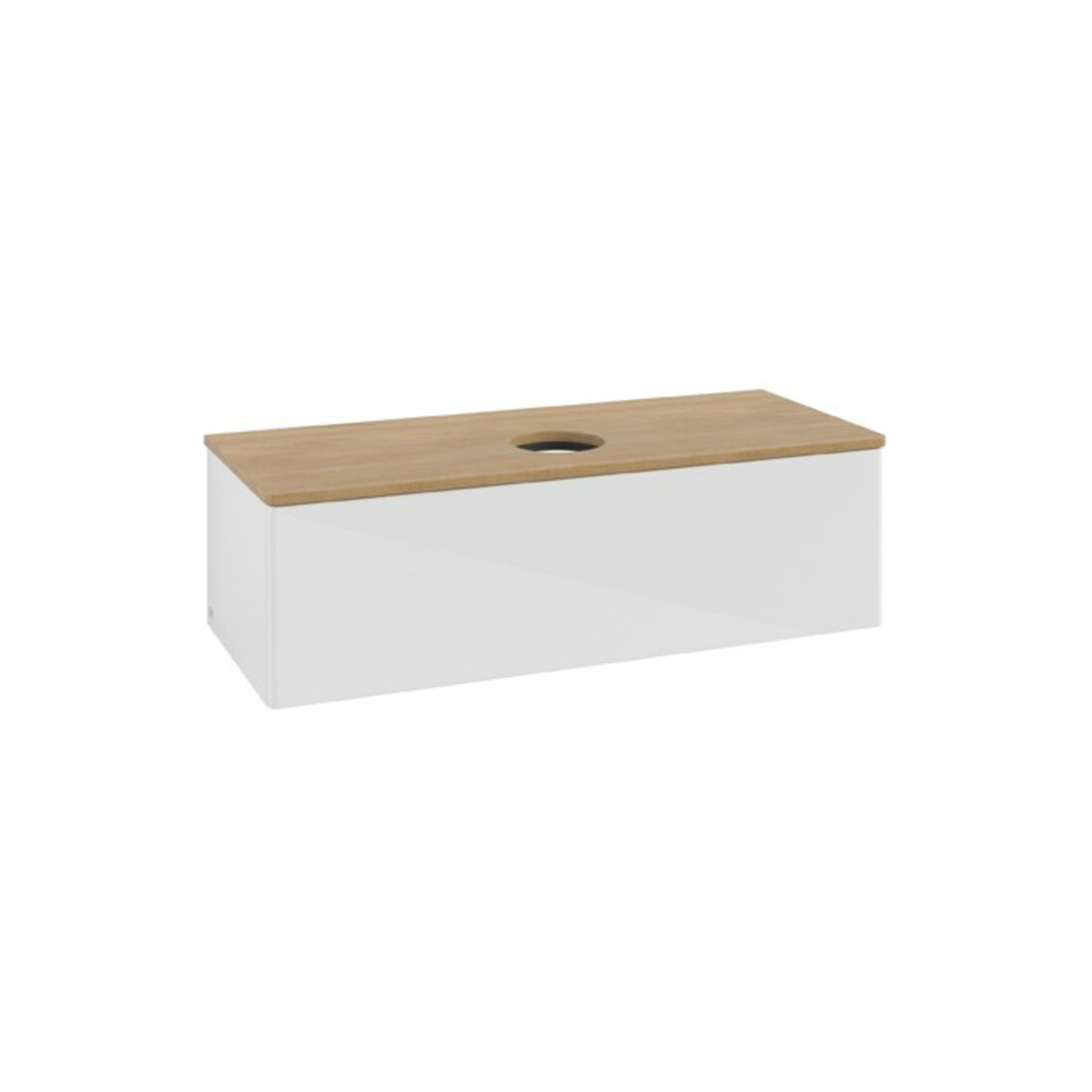 V&B Meuble sous lavabo sans structure de façade Antao 120x36x50cm, WBP hon. Oa, blanc brillant Lac
