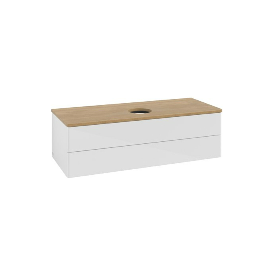 V&B Meuble sous lavabo sans structure de façade Antao 120x36x50cm, WBP hon. Oa, blanc brillant Lac