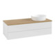 V&B Meuble sous-lavabo sans structure de façade Antao 120x36x50cm, WBP hon. Oa, blanc brillant Lac-3