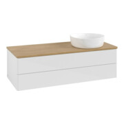 V&B Meuble sous-lavabo sans structure de façade Antao 120x36x50cm, WBP hon. Oa, blanc brillant Lac-3