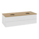 V&B Meuble sous-lavabo sans structure de façade Antao 120x36x50cm, WBP hon. Oa, blanc brillant Lac-1