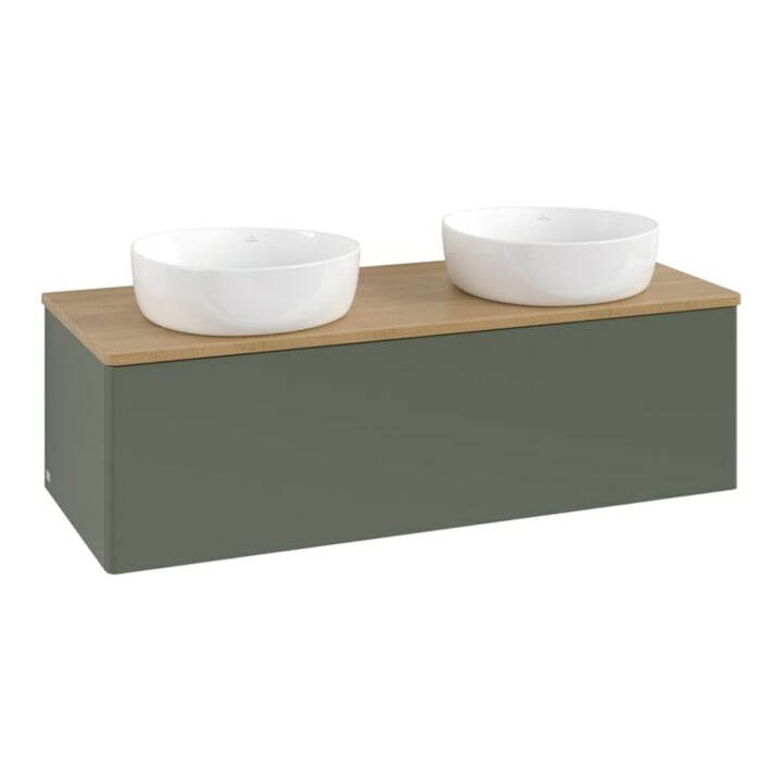 V&B Meuble sous lavabo sans structure de façade Antao 120x36x50cm, WBP hon. Oa, lea gre. m Lac