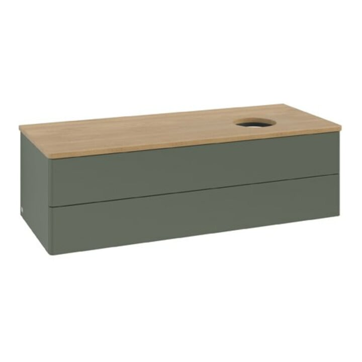V&B Meuble sous lavabo sans structure de façade Antao 120x36x50cm, WBP hon. Oa, lea gre. m Lac