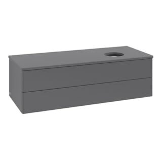 V&B Meuble sous lavabo sans structure de façade Antao 120x36x50cm, WBP Laqué, Anthracite m Laqué