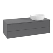 V&B Meuble sous lavabo sans structure de façade Antao 120x36x50cm, WBP Laqué, Anthracite m Laqué-4
