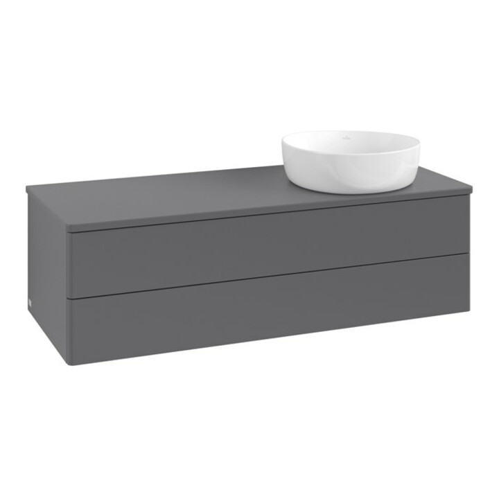 V&B Meuble sous lavabo sans structure de façade Antao 120x36x50cm, WBP Laqué, Anthracite m Laqué