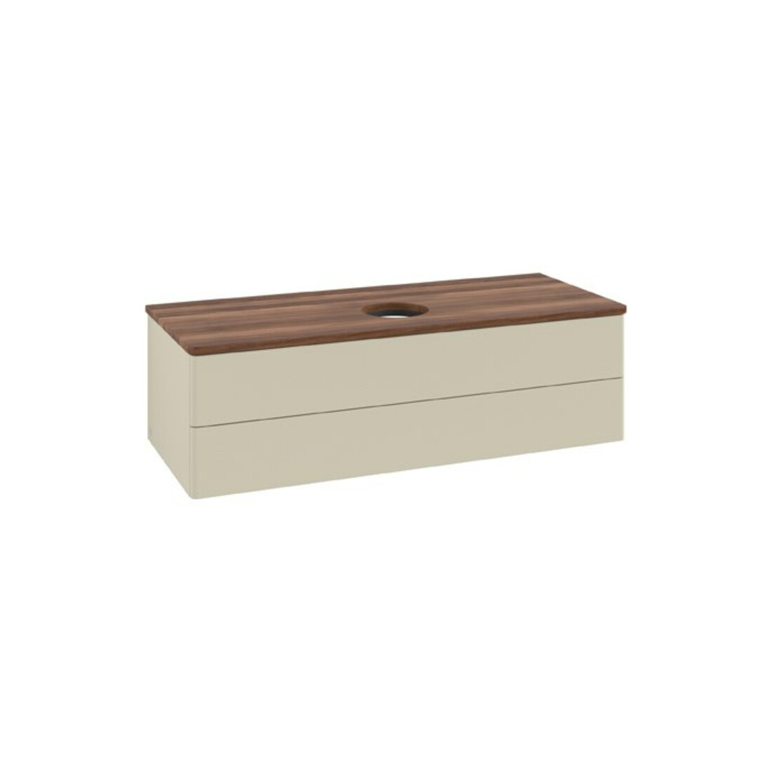 V&B Meuble sous-lavabo sans structure de façade Antao 120x36x50cm, WBP w. wal, si Gr m Lac