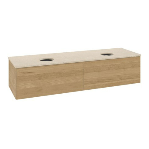 V&B Meuble sous lavabo sans structure de façade Antao 160x36x50cm, couleur WBP botti, chêne miel