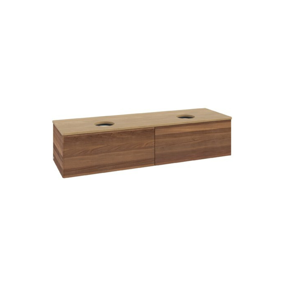 V&B Meuble sous lavabo sans structure de façade Antao 160x36x50cm, couleur WBP hon. Oa, w. wal