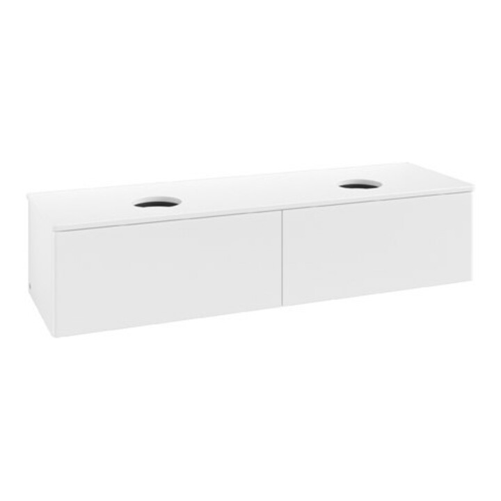 V&B Meuble sous lavabo sans structure de façade Antao 160x36x50cm, couleur WBP Lac, blanc avec Lac